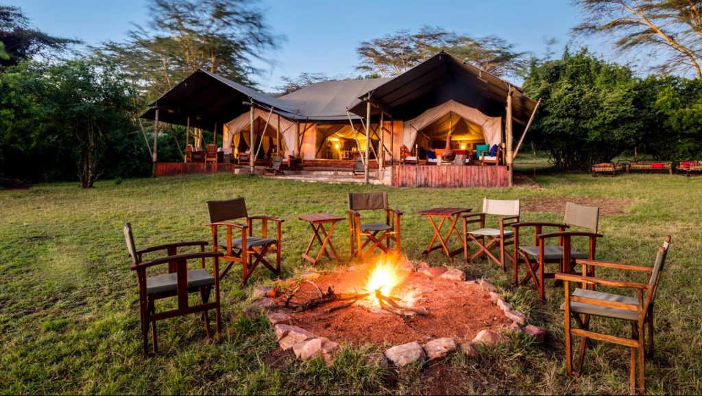 Safari camp in Kenya