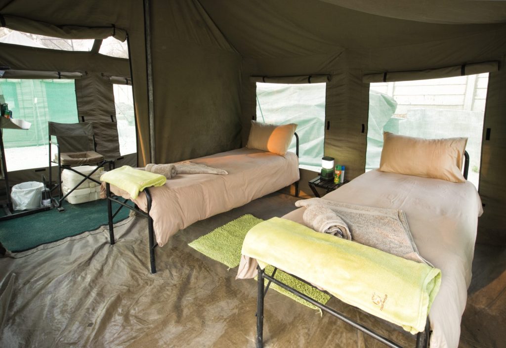 Adapted Safari tent for wheelchair users