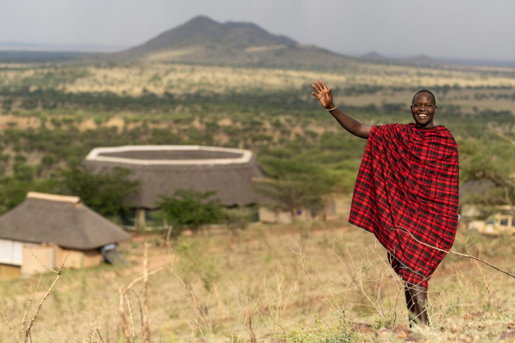 Masai person in the Serengeti