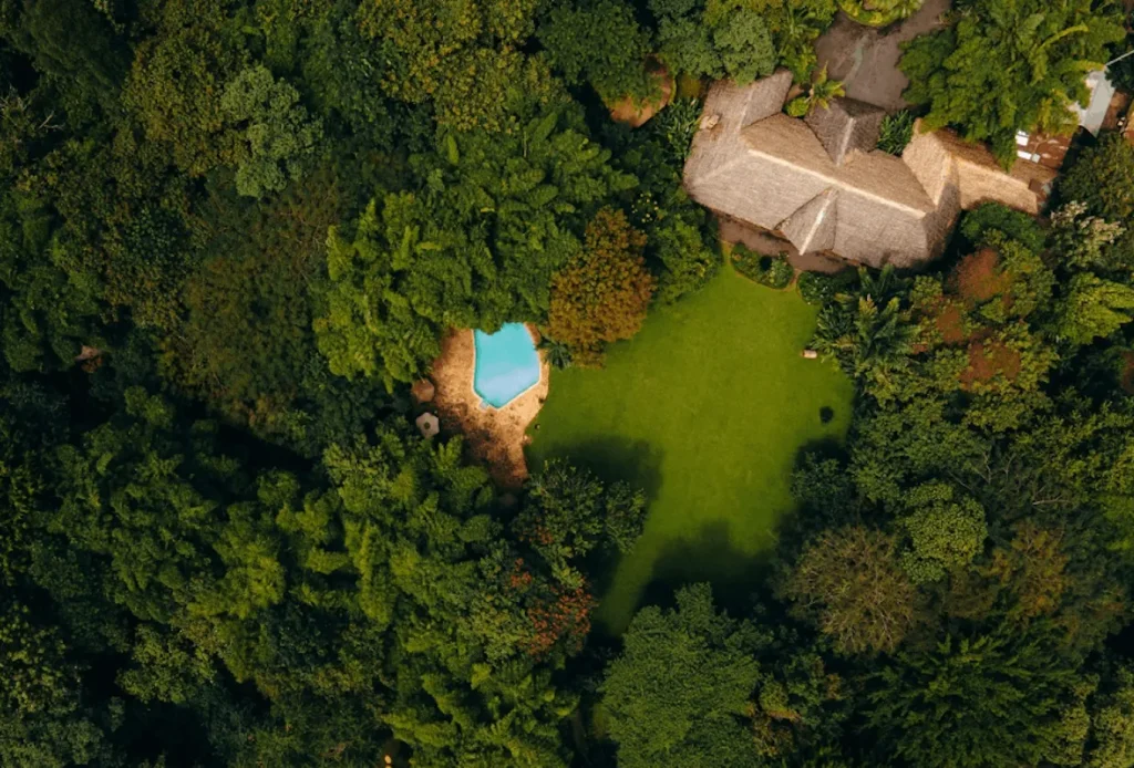 Drone view of Moivaro Lodge