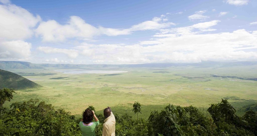 Views out over the Ngorongoro Crater
