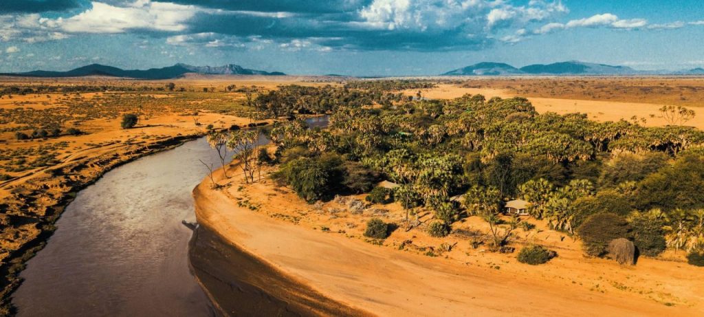 Image of camp on the river at Masai Mara